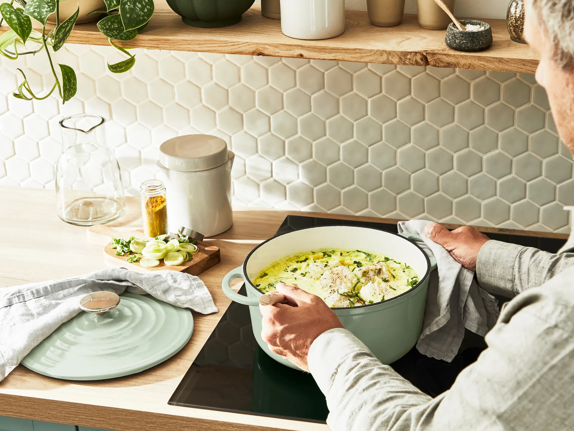 Tefal LOV rund gryta 5 L, Grön Tefal