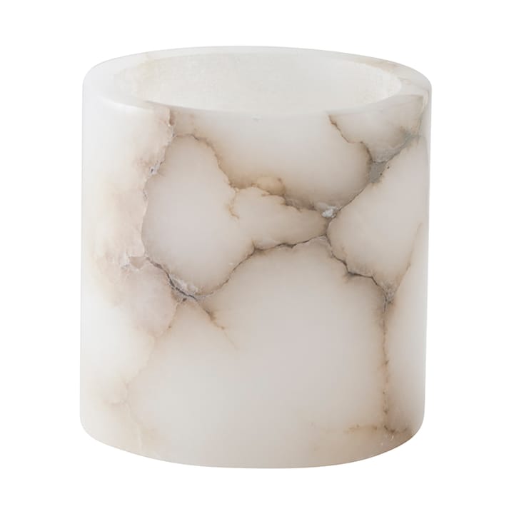 Alabaster ljuslykta - Vit-beige, S 10 cm - Tell Me More