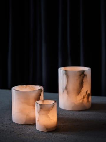 Alabaster ljuslykta - Vit-beige, XS 7,5 cm - Tell Me More