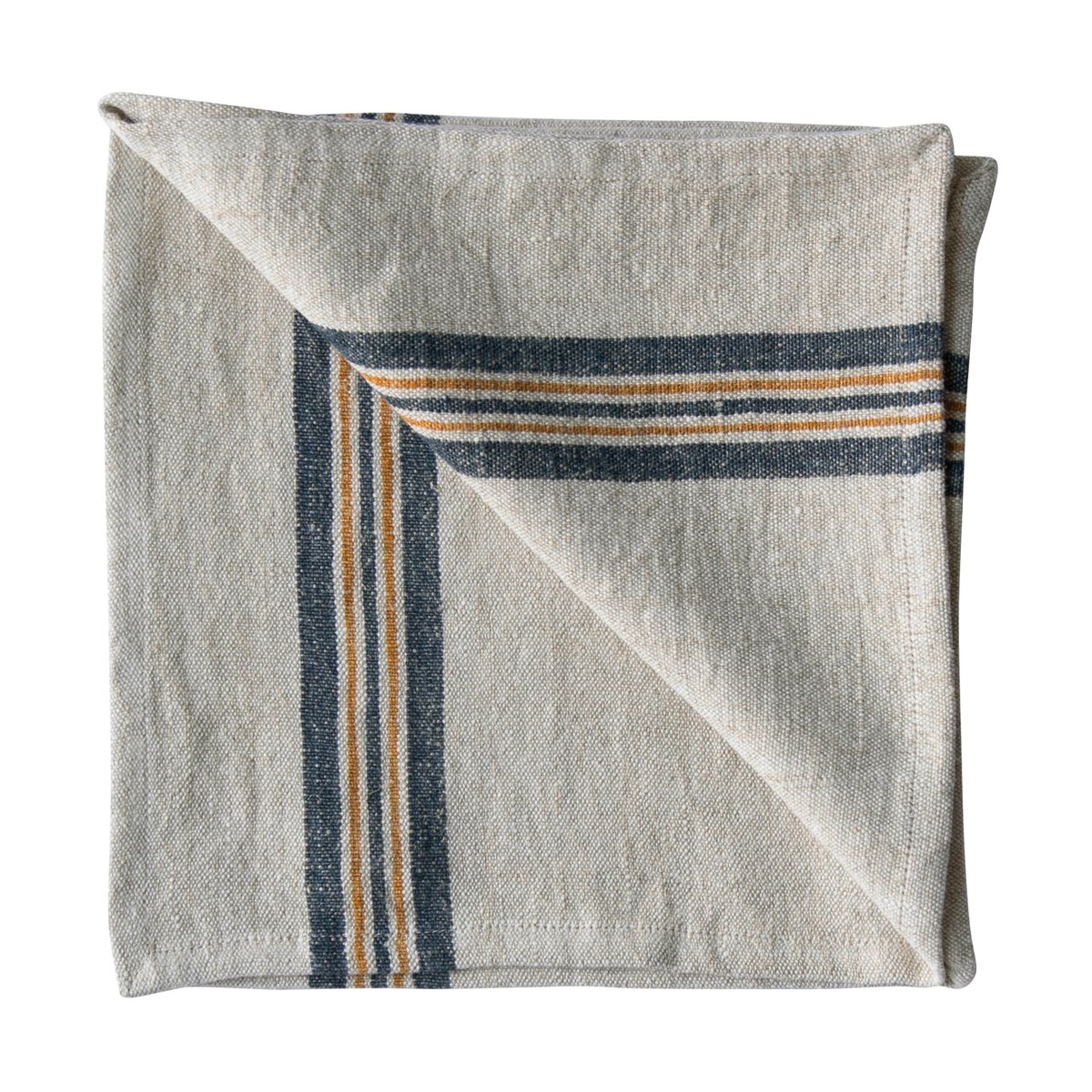 Tell Me More Astrid linneservett 50x50 cm Mustard | Skandinavisk Design | Tygservetter | Beige