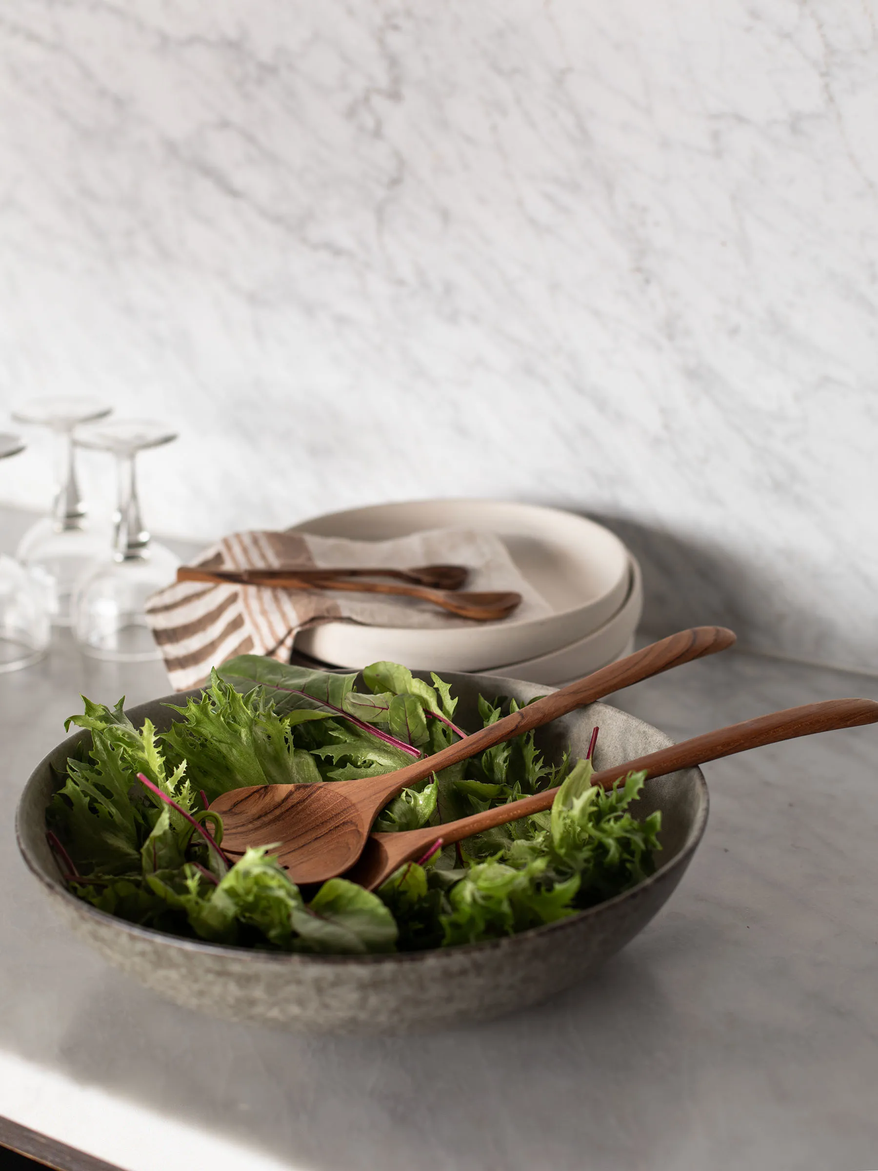 Bon salladsskål Ø30 cm, Stengods Tell Me More