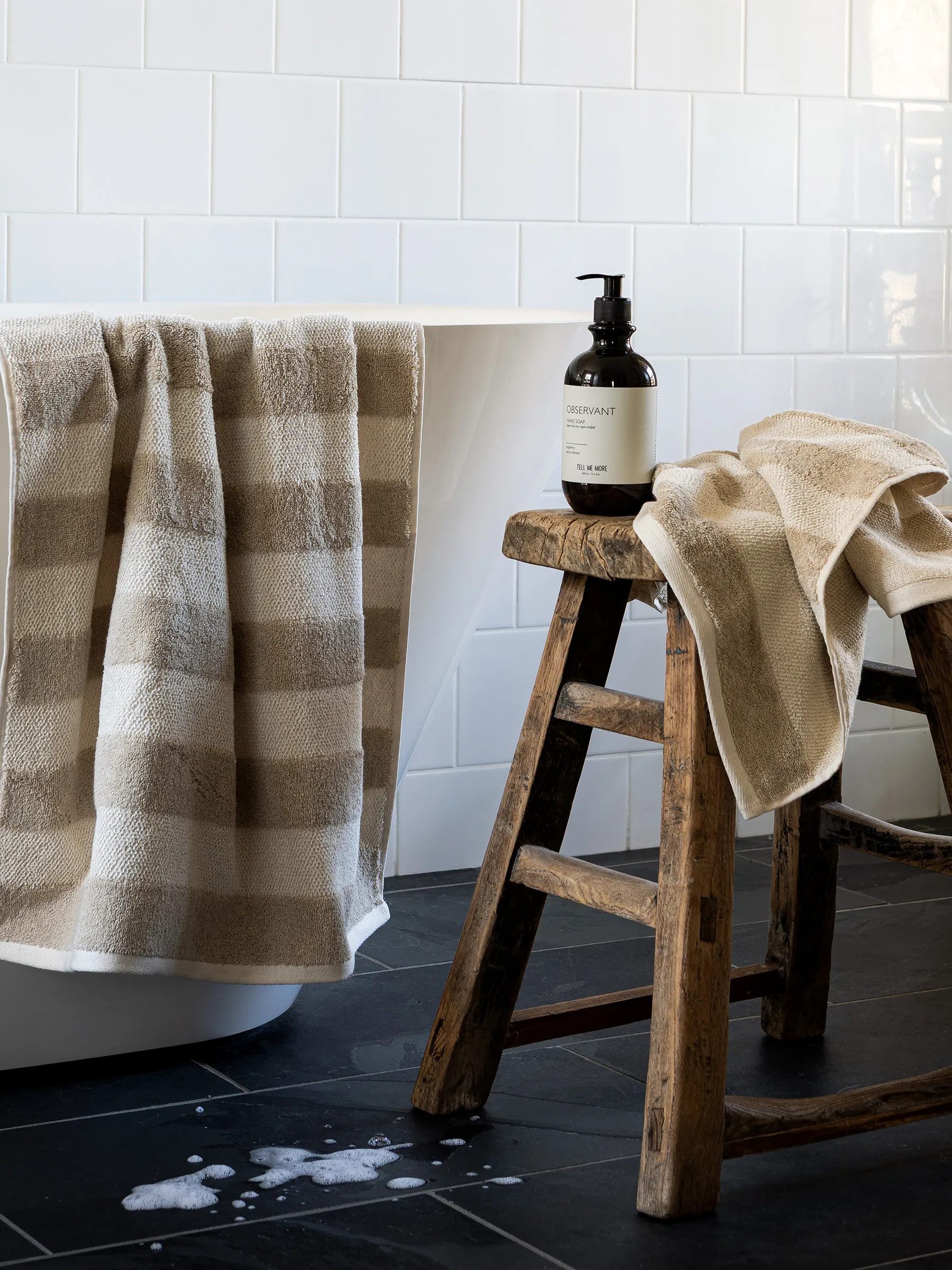 Cleo badlakan 70x140 cm, Beige Tell Me More