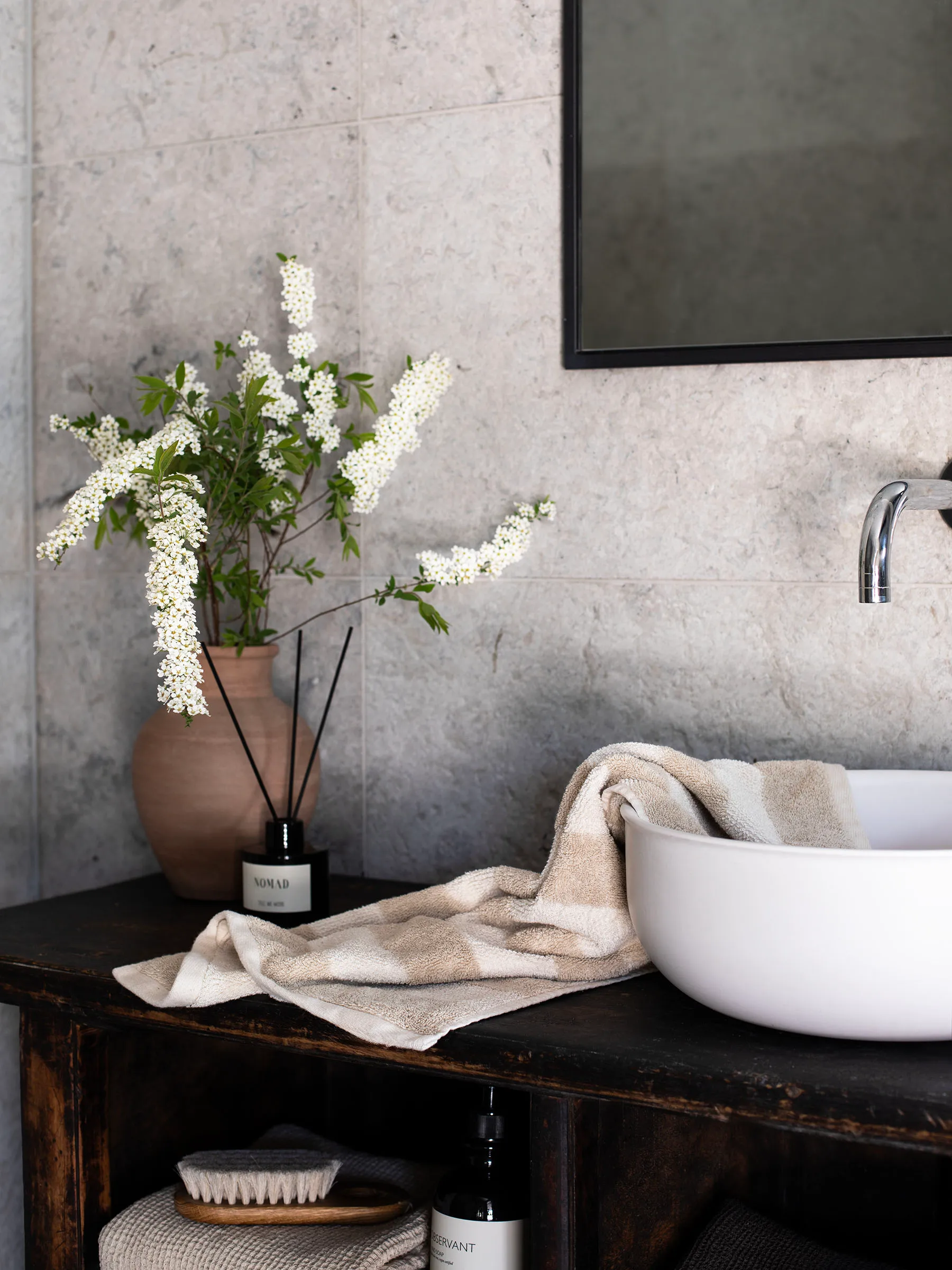 Cleo handduk 50x70 cm, Beige Tell Me More