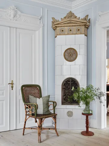 Colette kuddfodral - Green stripe, 50x50 cm - Tell Me More