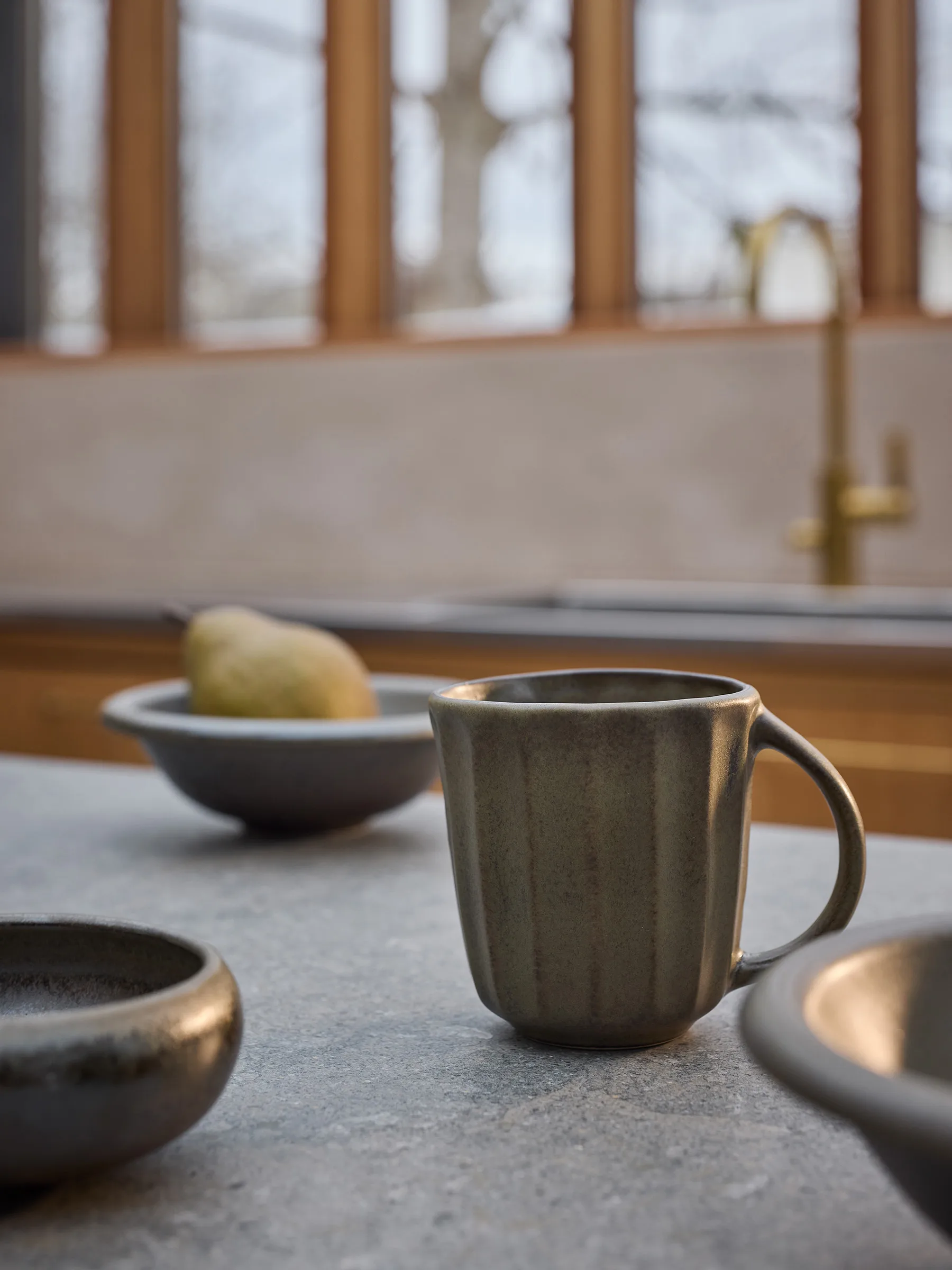 Elba mugg, Green brown, 35 cl Tell Me More