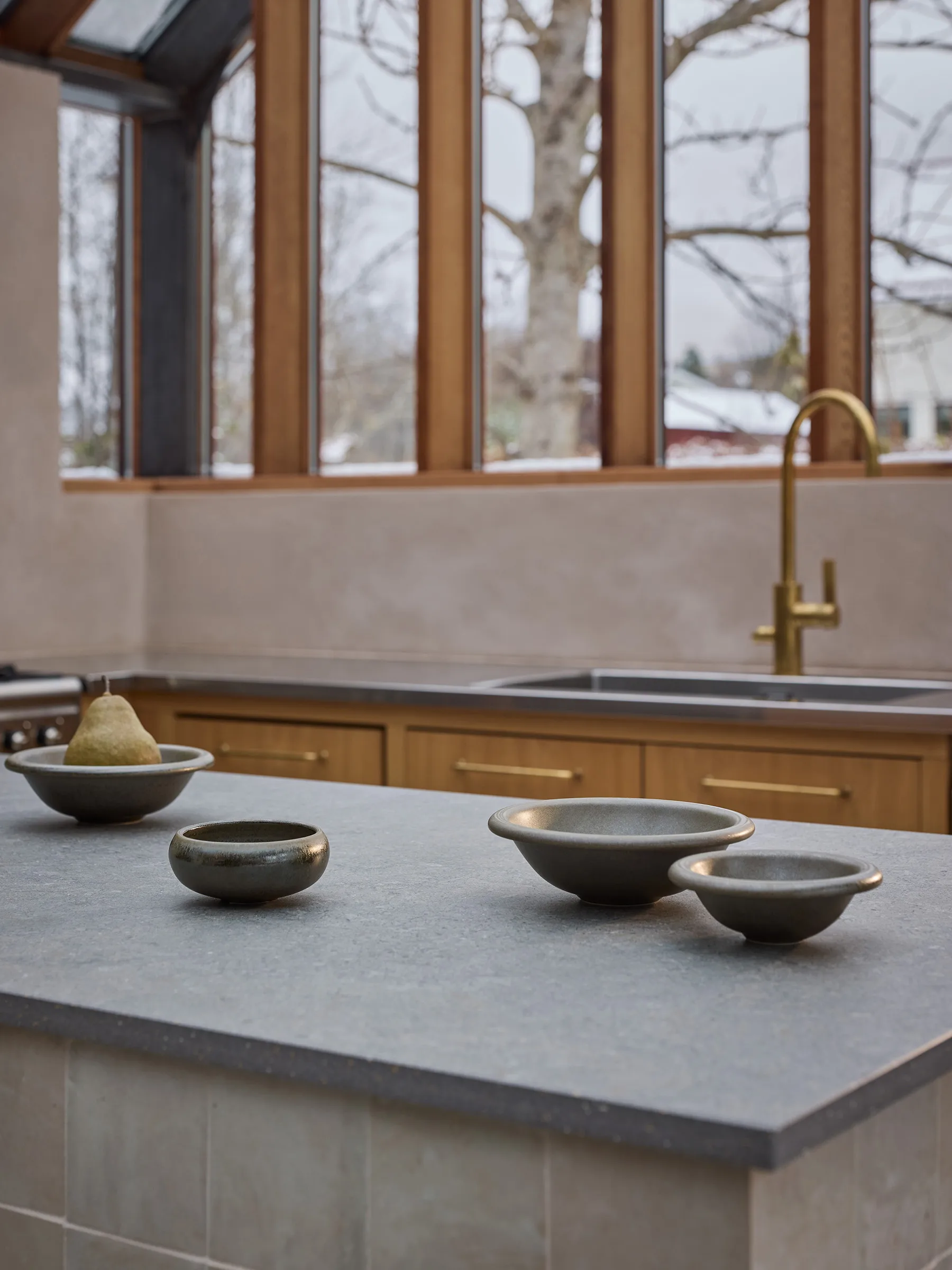 Elba skål, Green brown, Ø18 cm Tell Me More