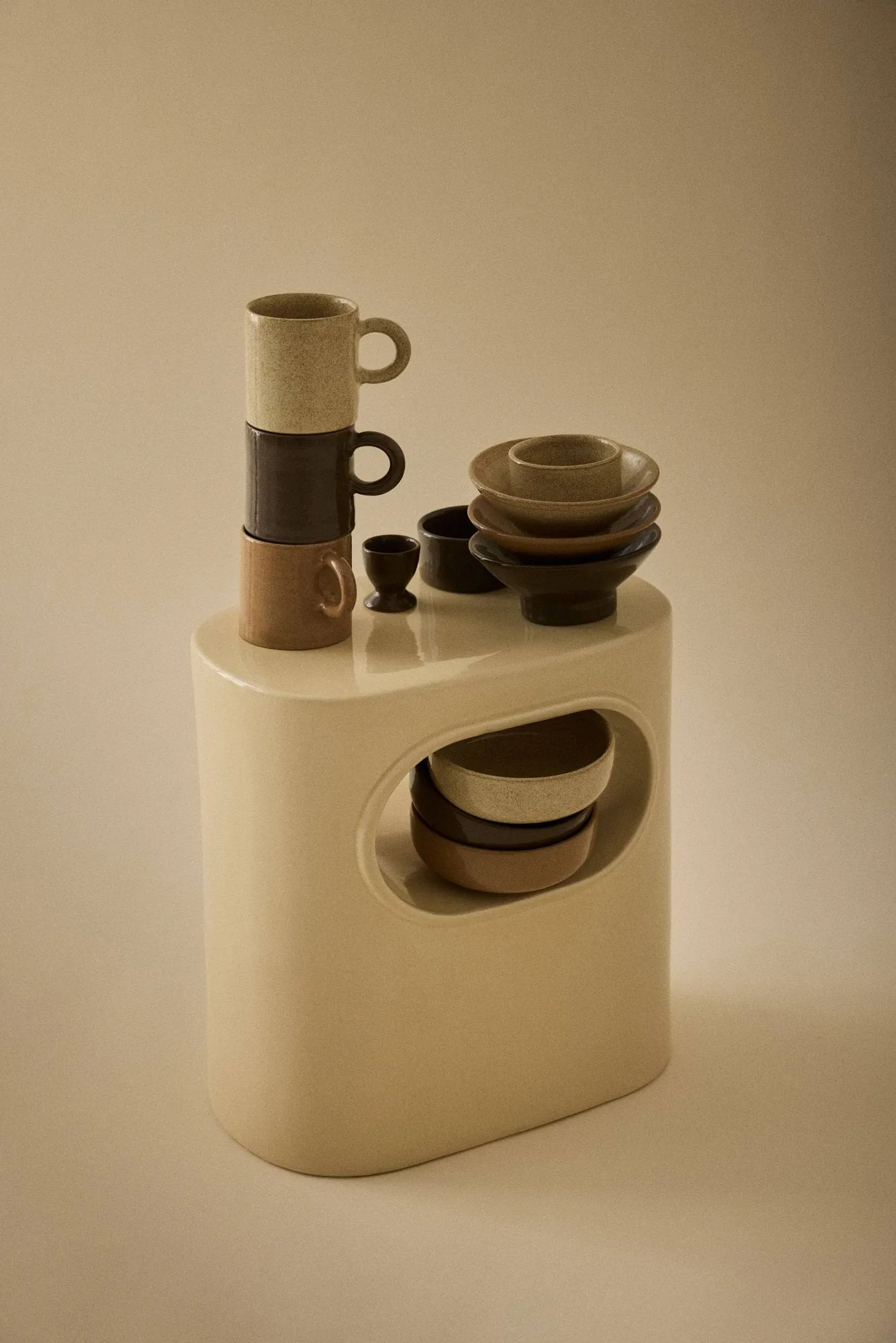 Elio kopp, Beige speckled, 35 cl Tell Me More