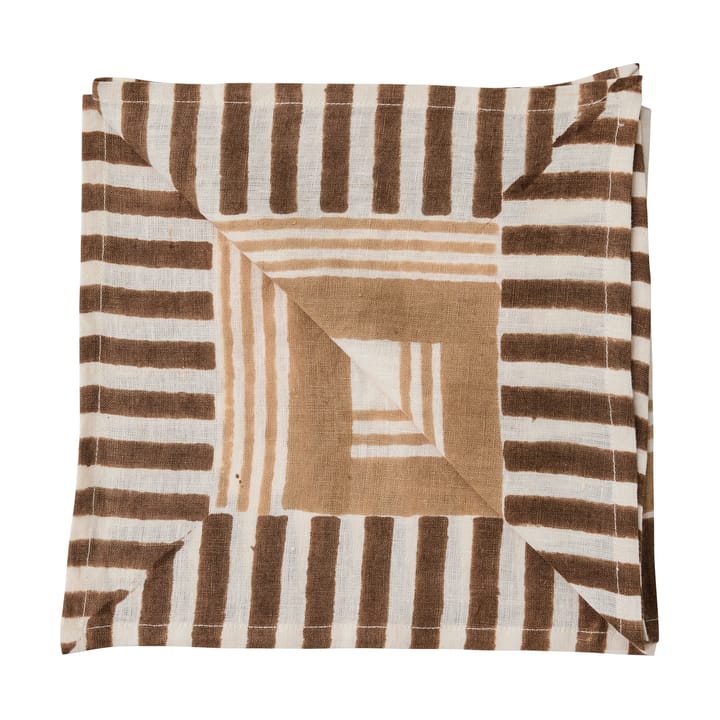 Ella servett 50x50 cm - Hazelnut checkered - Tell Me More