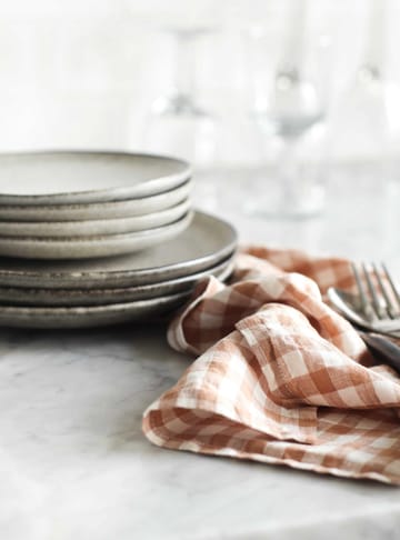 Gingham rutig kökshandduk 70x50 cm - Biscuit - Tell Me More