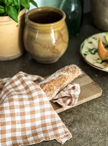 Gingham rutig kökshandduk 70x50 cm - Biscuit - Tell Me More
