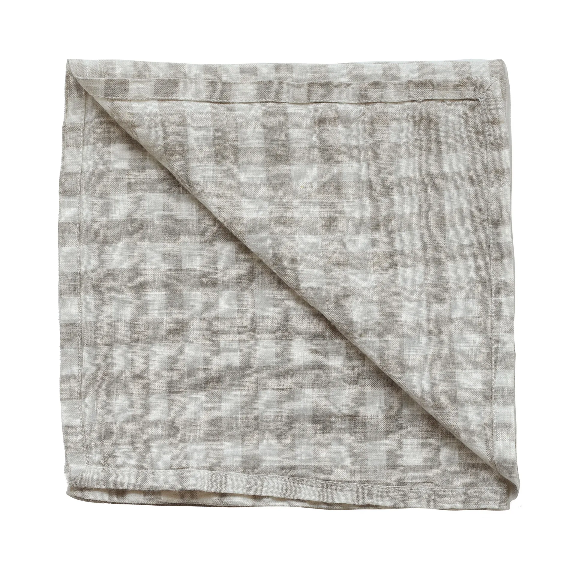 Gingham rutig kökshandduk 70x50 cm, Natural Tell Me More