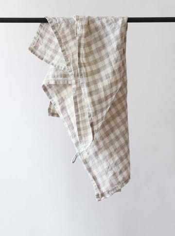 Gingham rutig kökshandduk 70x50 cm - Natural - Tell Me More
