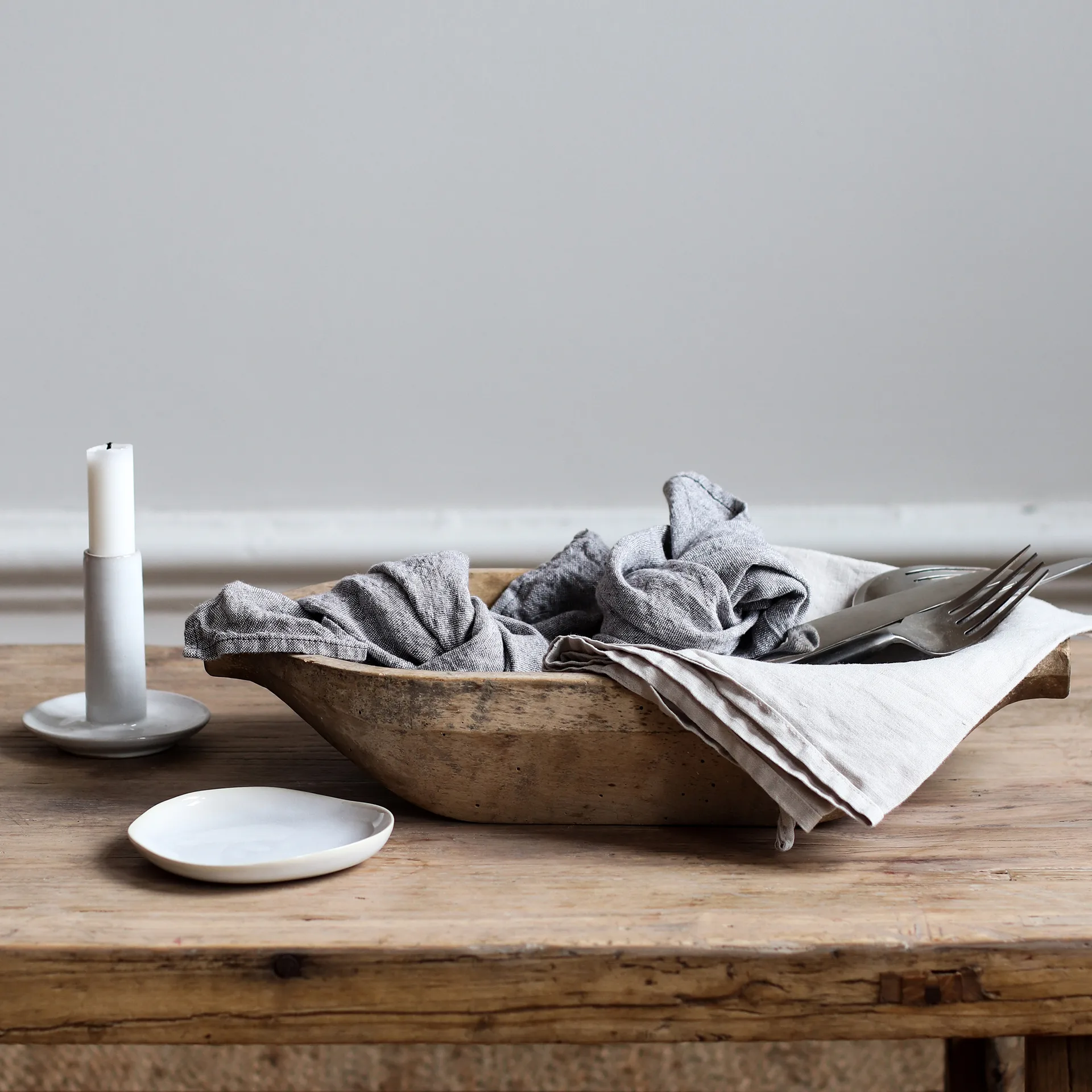 Julian servett linne 42x42 cm, Grå Tell Me More