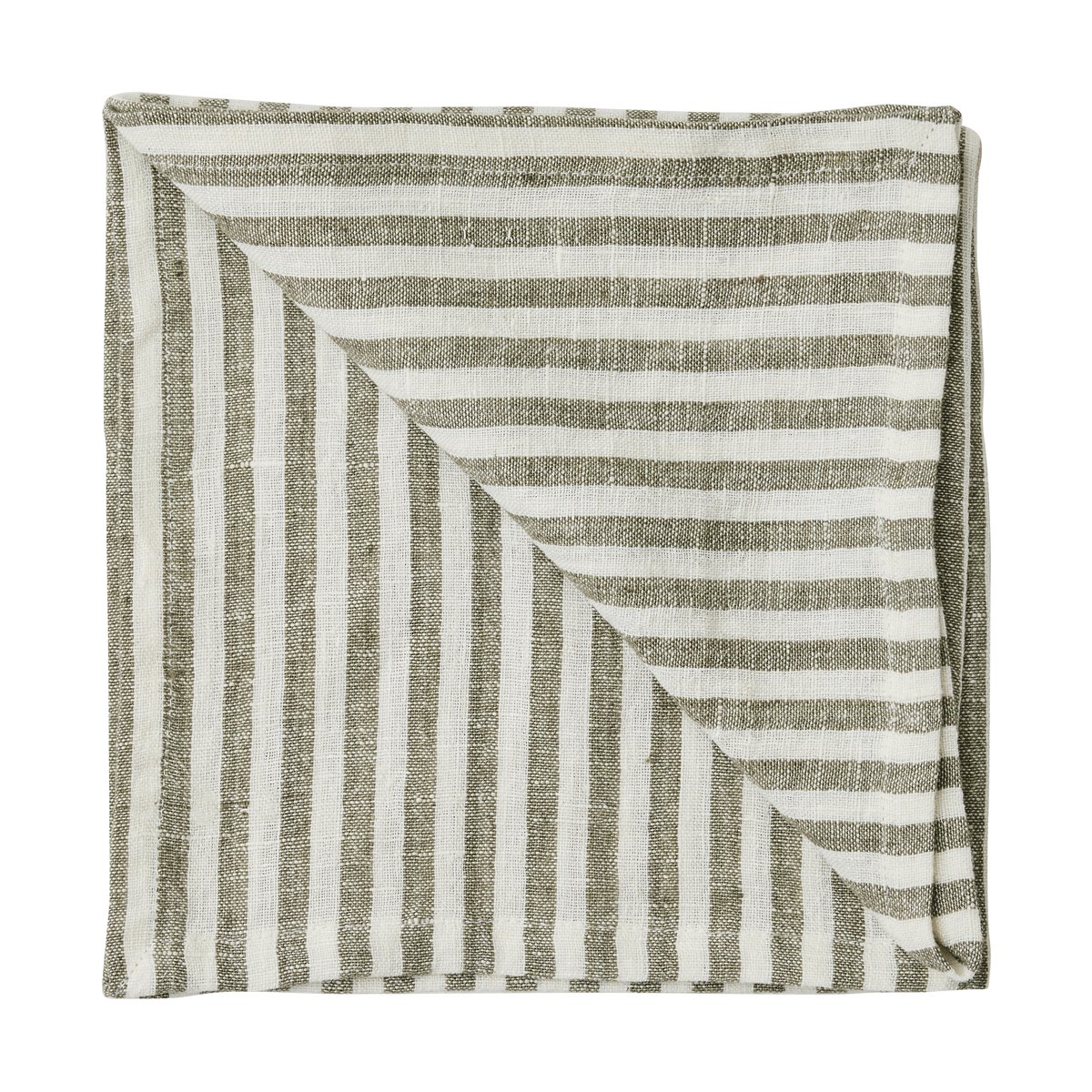 Tell Me More Leon tygservett 45x45 cm Seagrass | Skandinavisk Design | Tygservetter | Vit