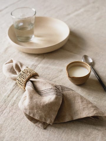 Livia linneservett 45x45 cm - Beige - Tell Me More