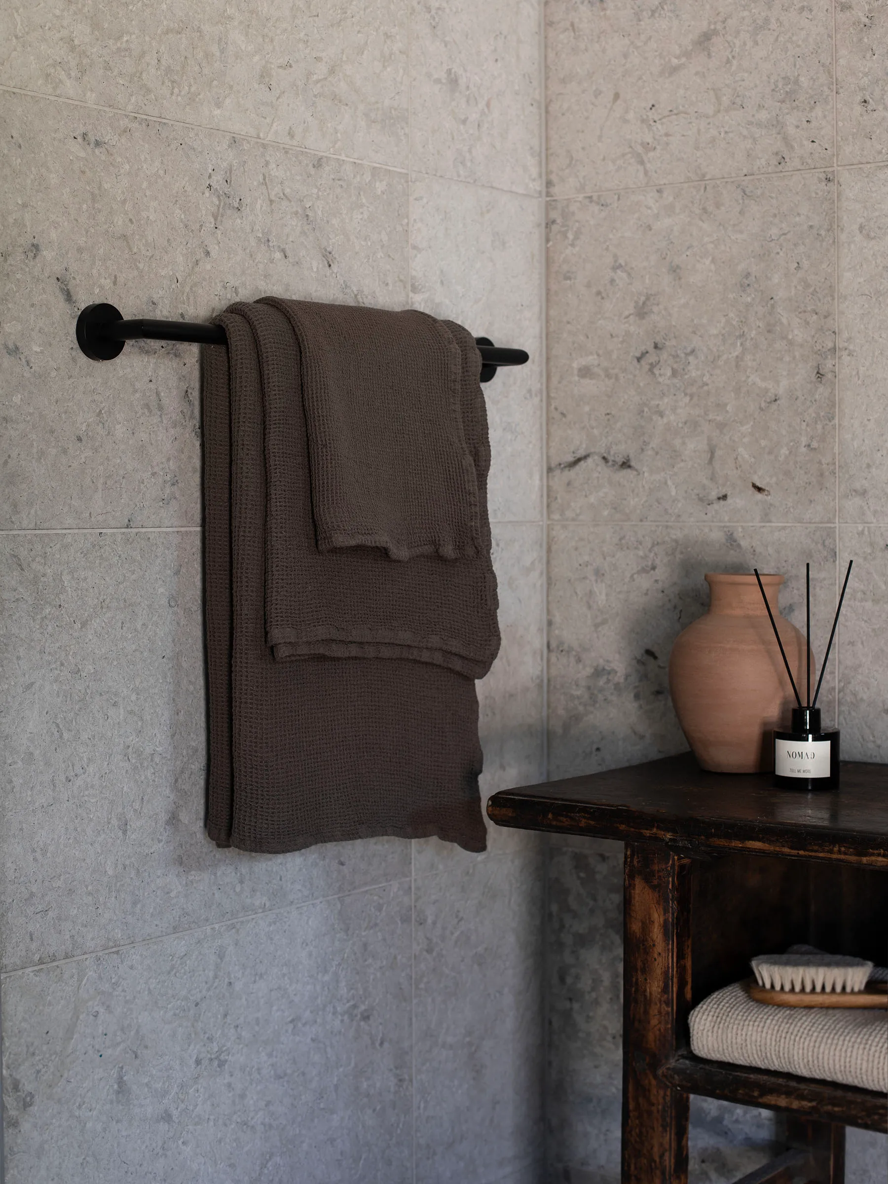 Nella badlakan 70x140 cm, Taupe Tell Me More