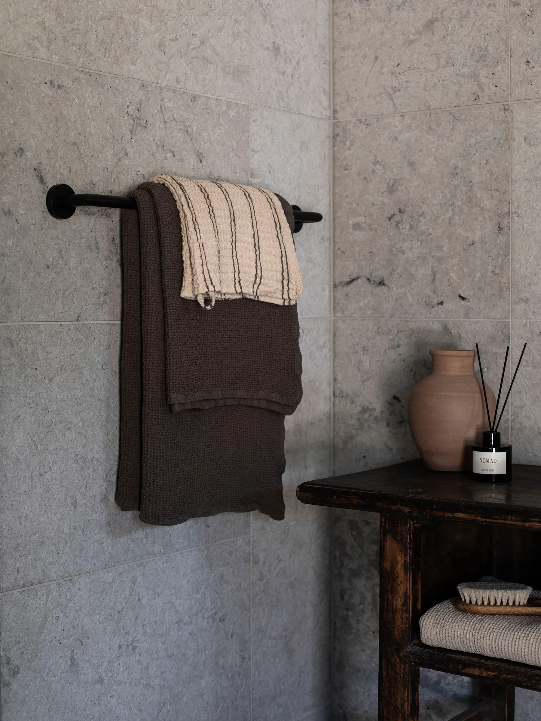 Nella badlakan 70x140 cm, Taupe Tell Me More