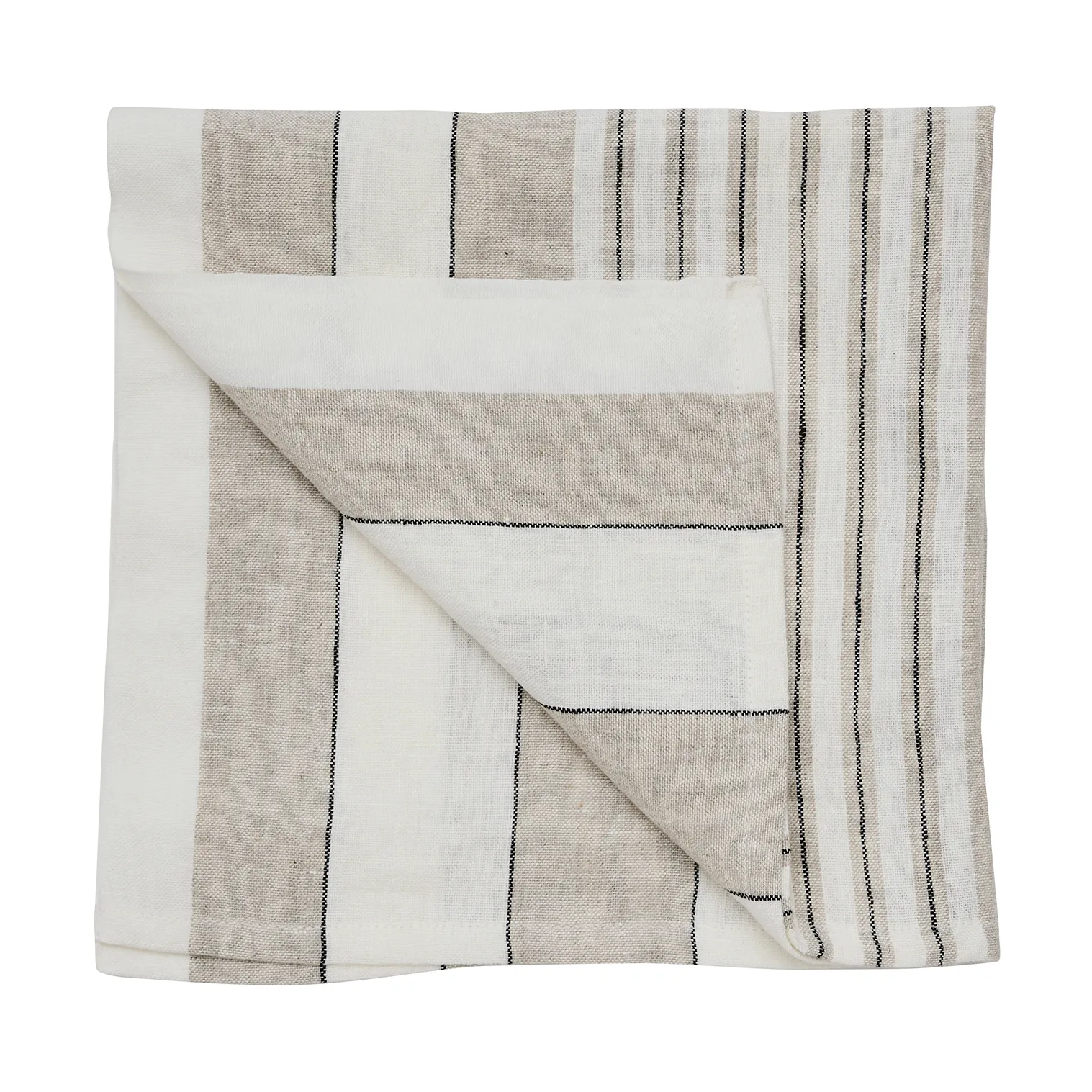 Noah linneservett 50x50 cm, Beige stripe Tell Me More