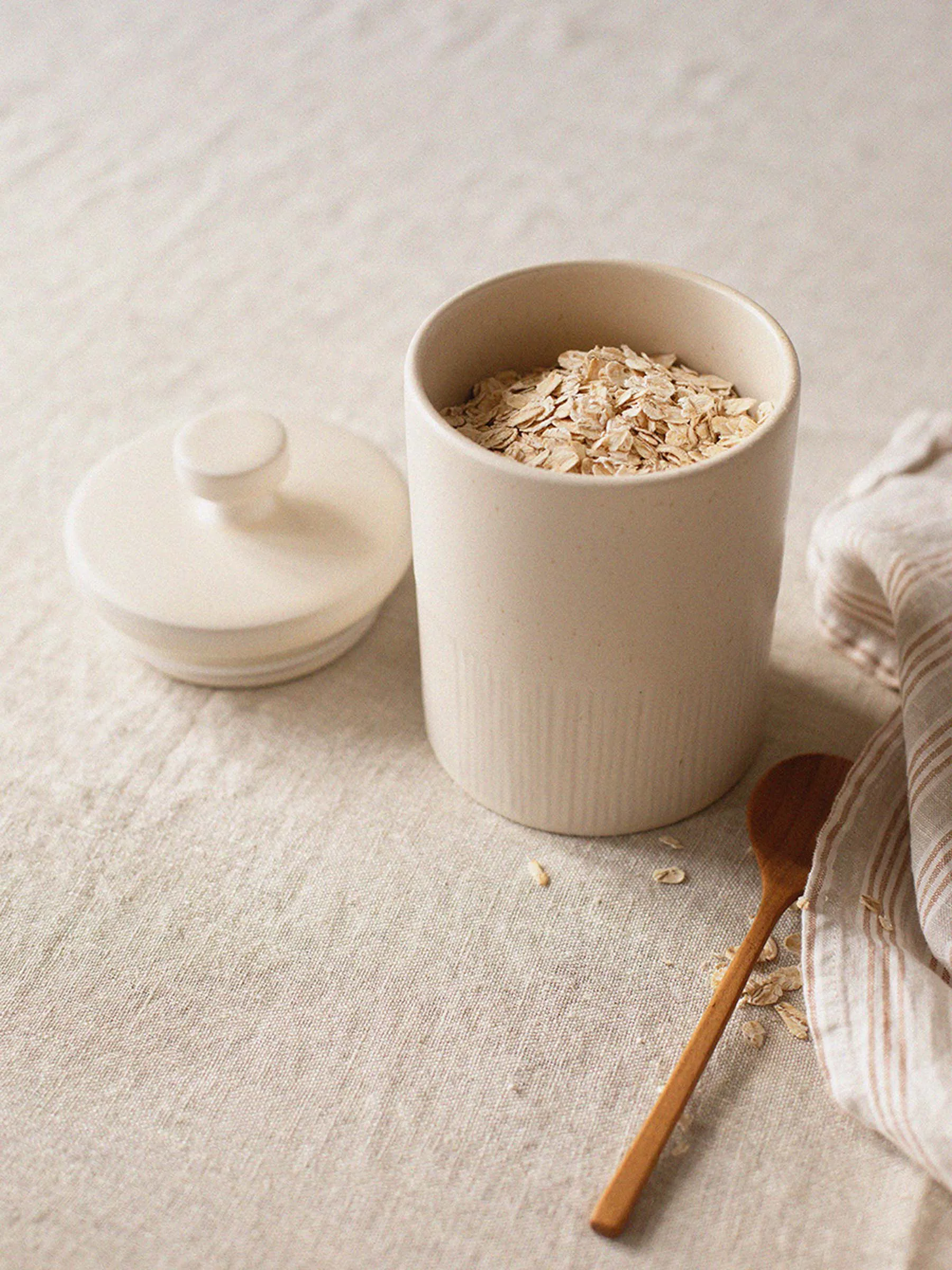 Palermo burk med lock, Offwhite, small 0,95 L Tell Me More