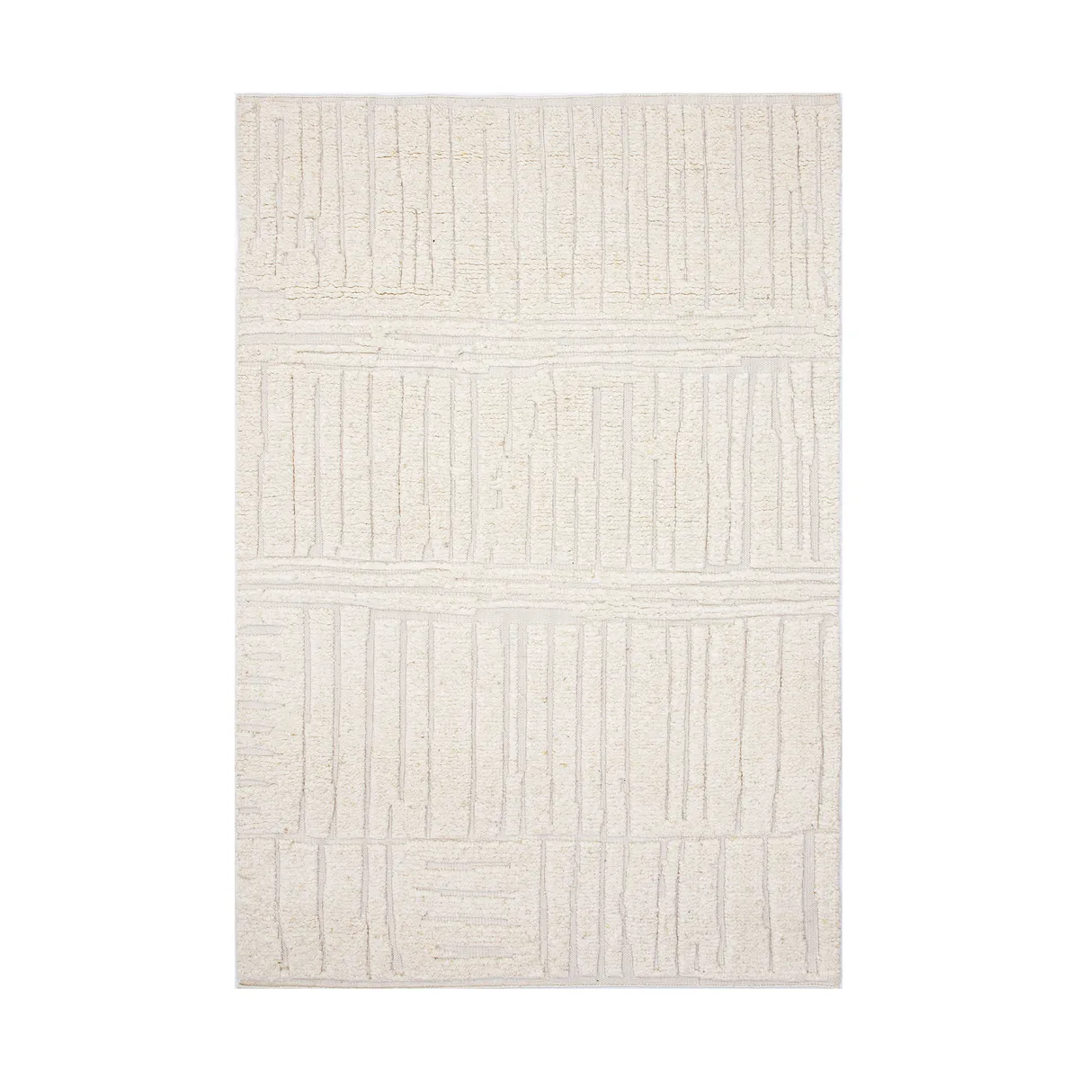 Tell Me More Sandnes ullmatta White, 170x240 cm