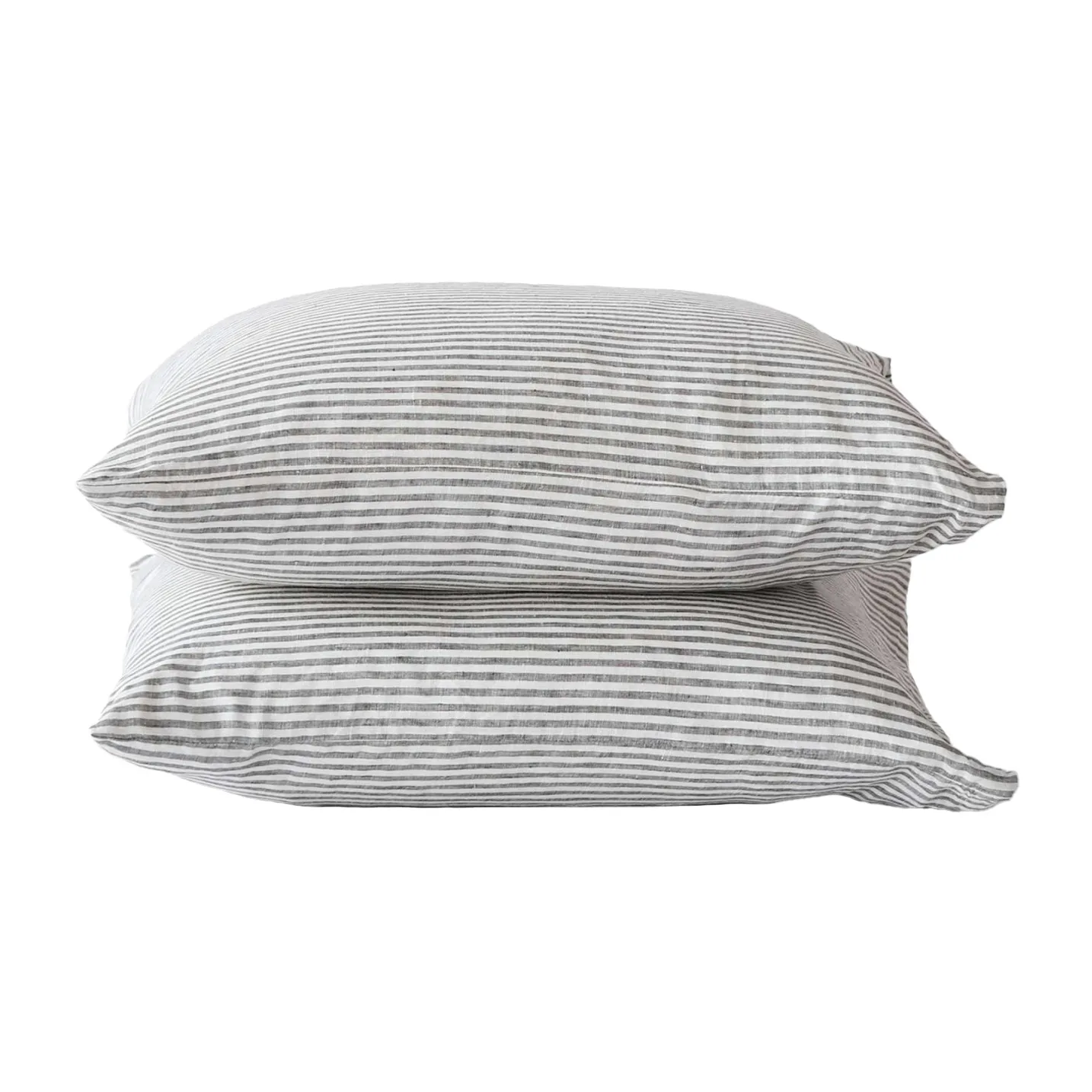 Stonewashed linen örngott 50x60 cm 2-pack, Grey-white Tell Me More
