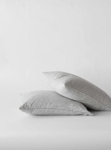 Stonewashed linen örngott 50x60 cm 2-pack - Grey-white - Tell Me More