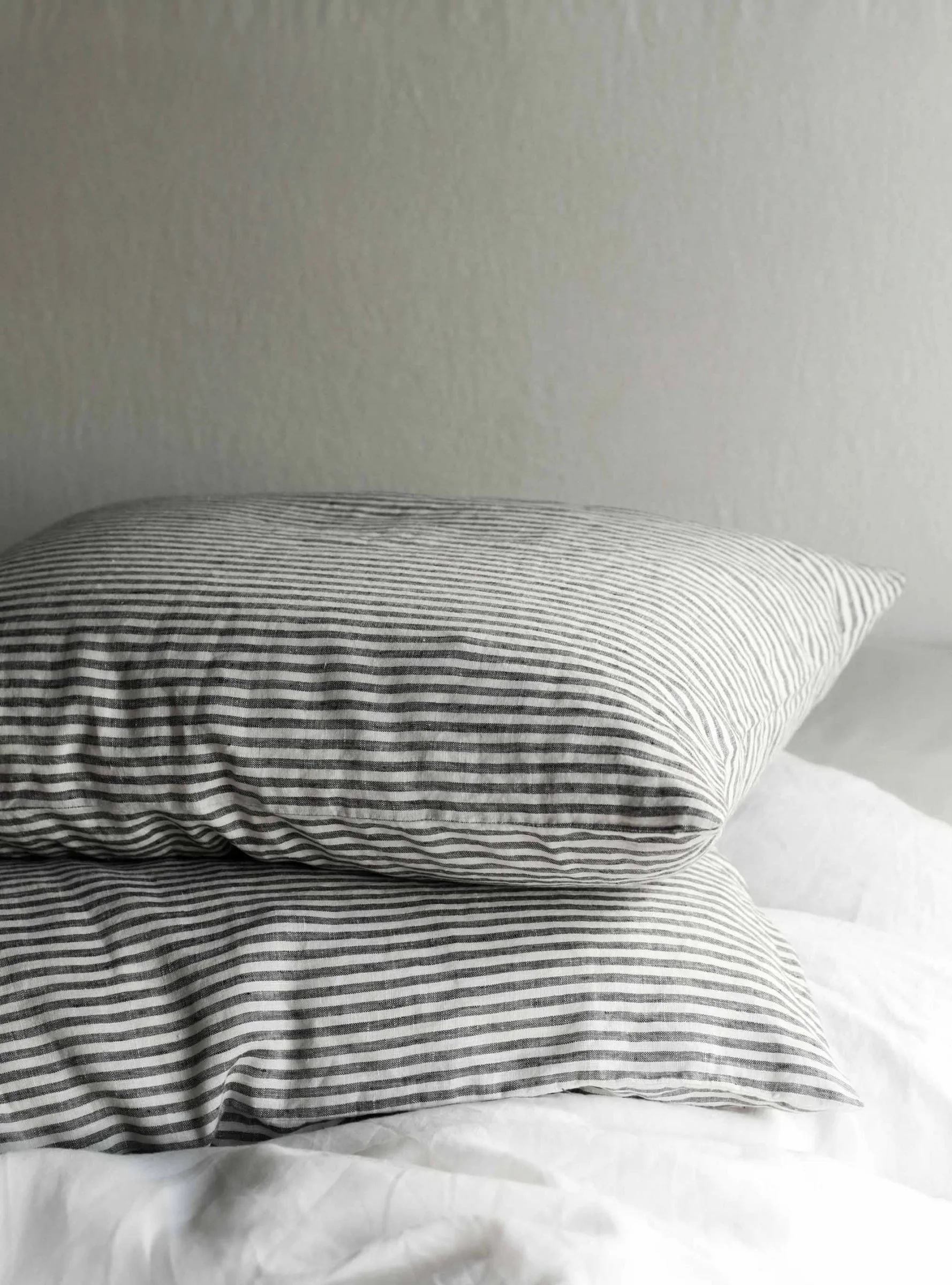 Stonewashed linen örngott 50x60 cm 2-pack, Grey-white Tell Me More