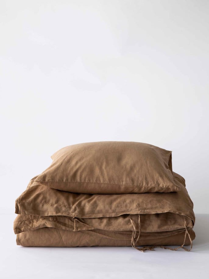 Stonewashed linen örngott 50x60 cm 2-pack, Hazelnut Tell Me More