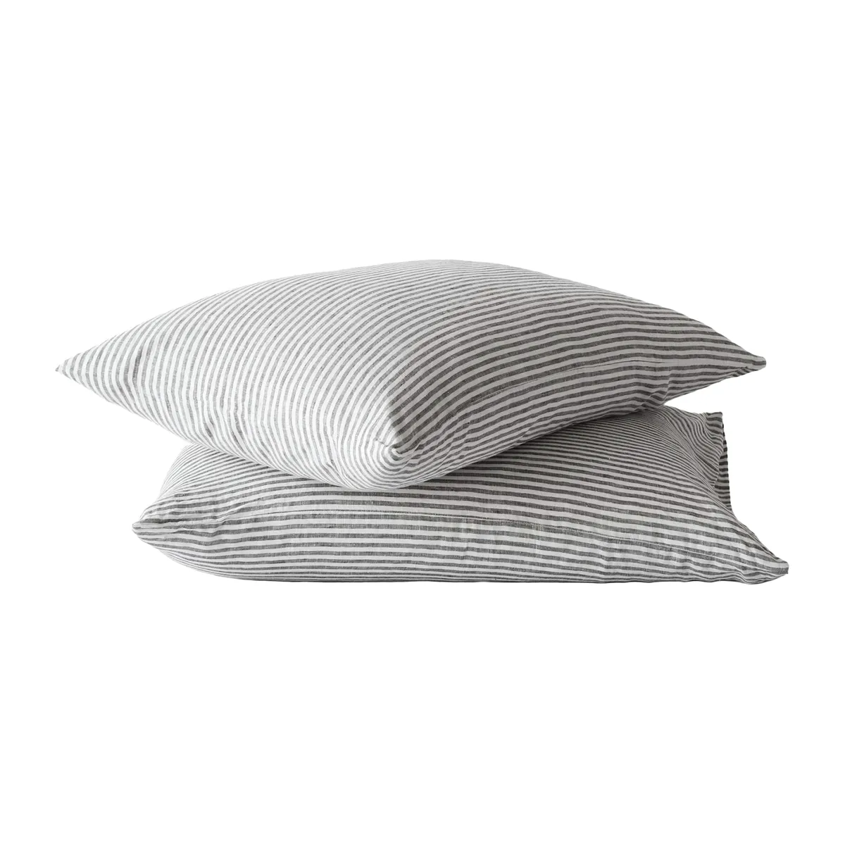 Tell Me More Stonewashed linen örngott 50x70 cm 2-pack Grey-white
