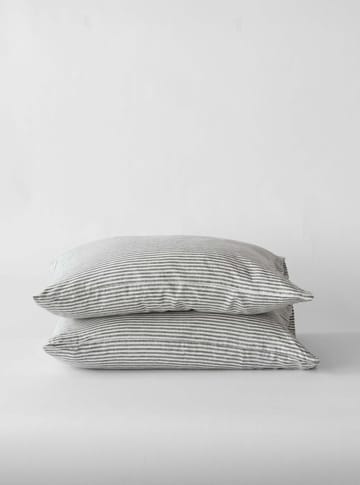 Stonewashed linen örngott 50x70 cm 2-pack - Grey-white - Tell Me More