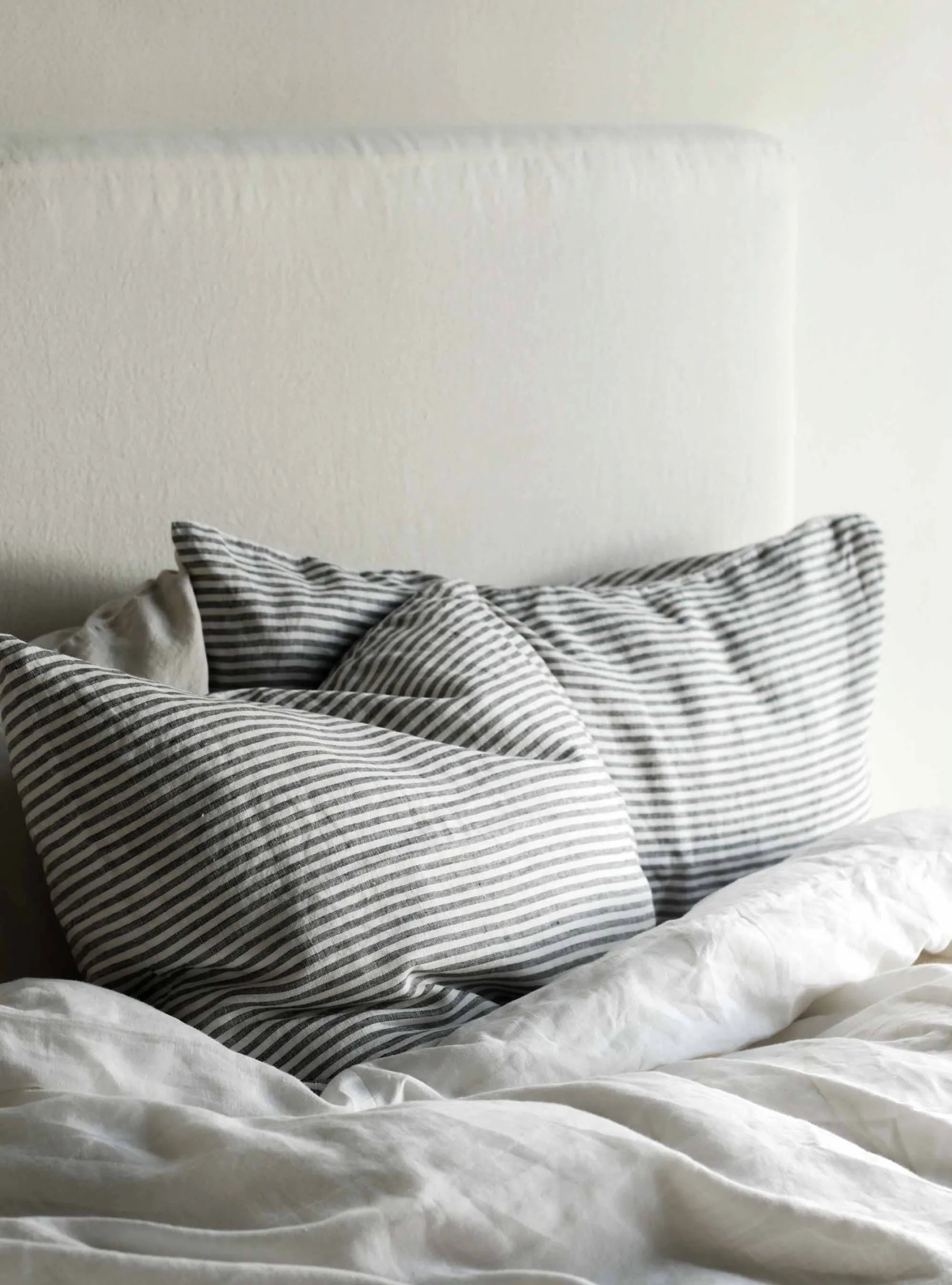 Stonewashed linen örngott 50x70 cm 2-pack, Grey-white Tell Me More