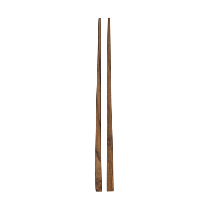 Teak ätpinnar 1 set - Brun - Tell Me More