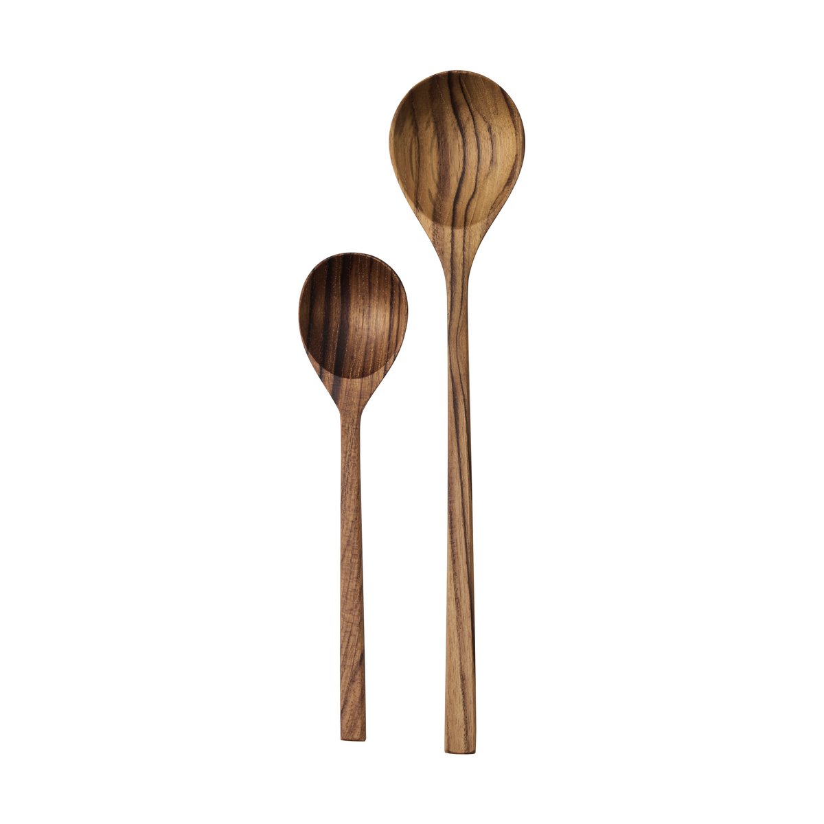 Tell Me More Teak serveringsskedar 2 delar Brun | Skandinavisk Design | Serveringsbestick | Brun