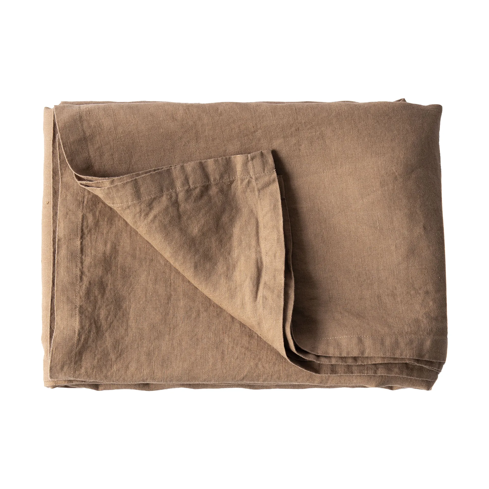 Tell Me More linneduk 145x330 cm, Hazelnut Tell Me More