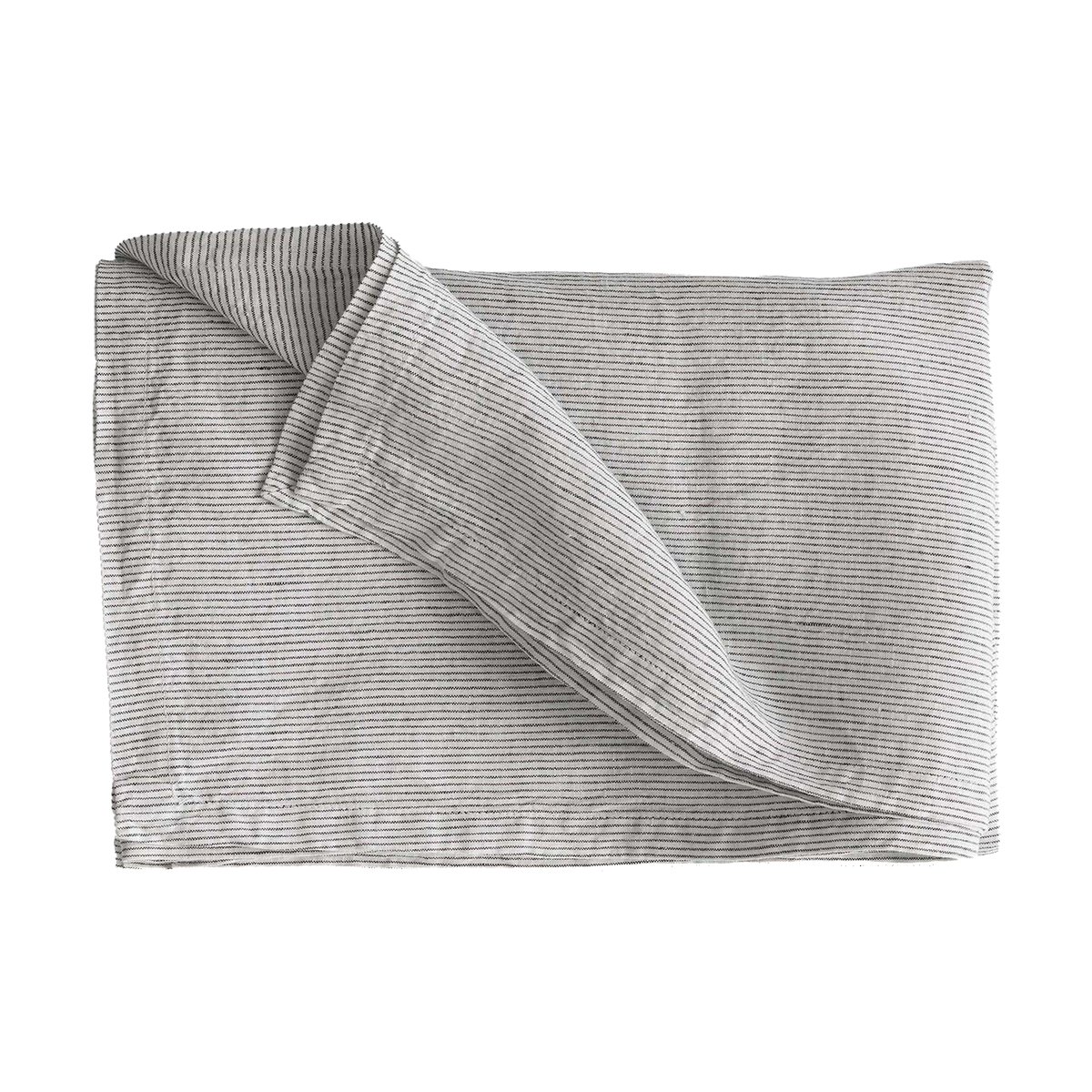 Tell Me More linneduk 145x330 cm Pinstripe | Skandinavisk Design | Dukar | Svart