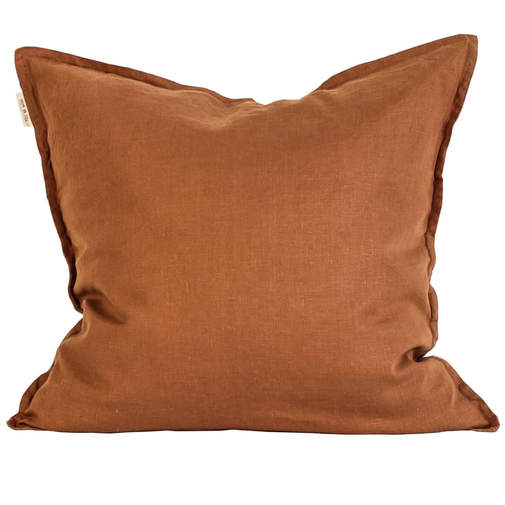 Washed linen kuddfodral 50x50 cm - Amber (brun) - Tell Me More