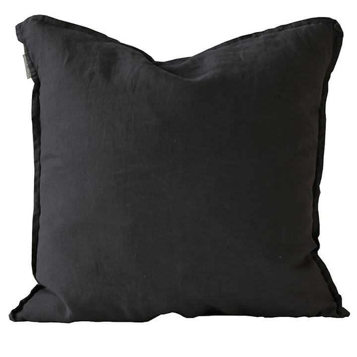Washed linen kuddfodral 50x50 cm - Carbon (svart) - Tell Me More