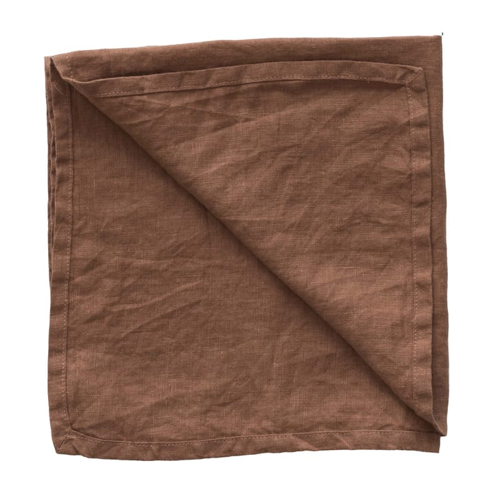 Washed linen tygservett 45x45 cm - Amber (brun) - Tell Me More