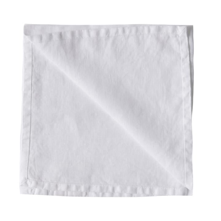 Washed linen tygservett 45x45 cm - Bleached white - Tell Me More