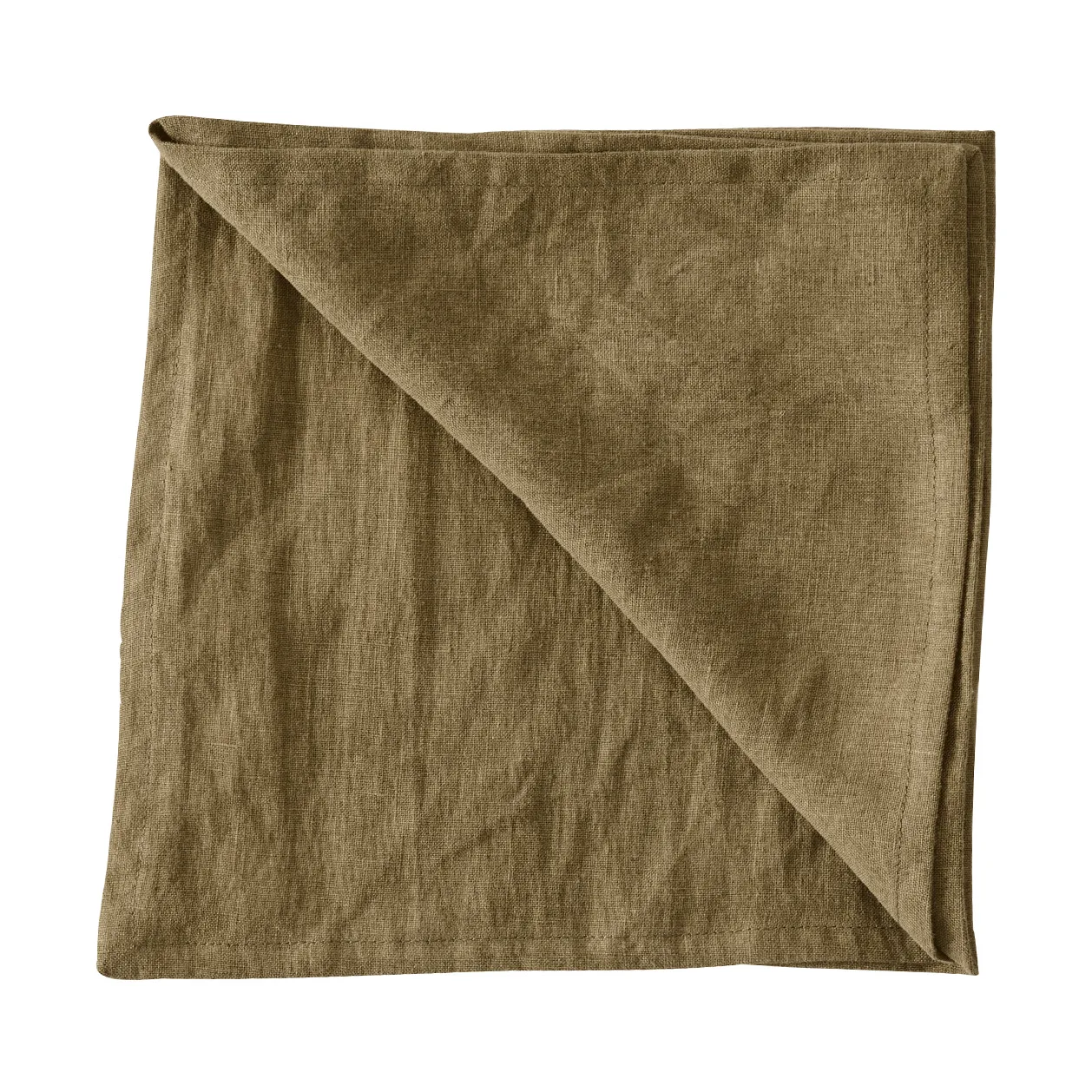 Washed linen tygservett 45x45 cm, Dark olive green Tell Me More