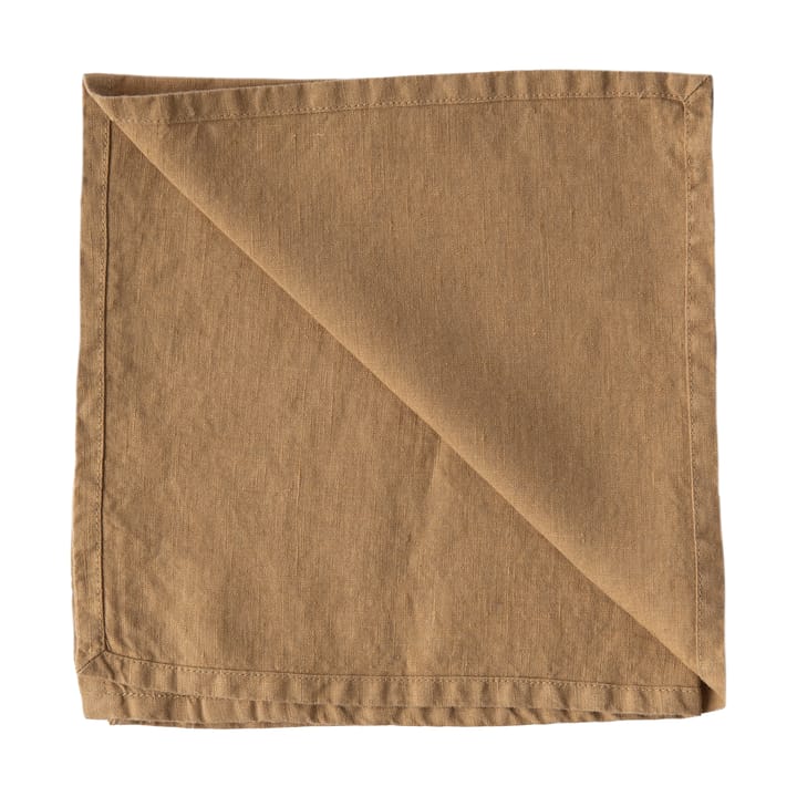 Washed linen tygservett 45x45 cm - Hazelnut - Tell Me More