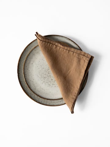 Washed linen tygservett 45x45 cm - Hazelnut - Tell Me More