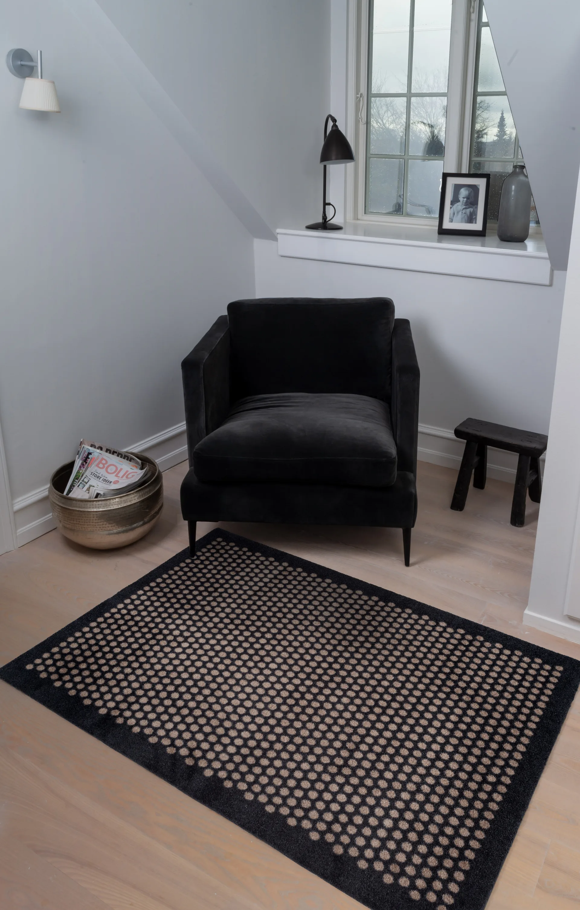 Dot gångmatta, Black-sand, 90x130 cm tica copenhagen