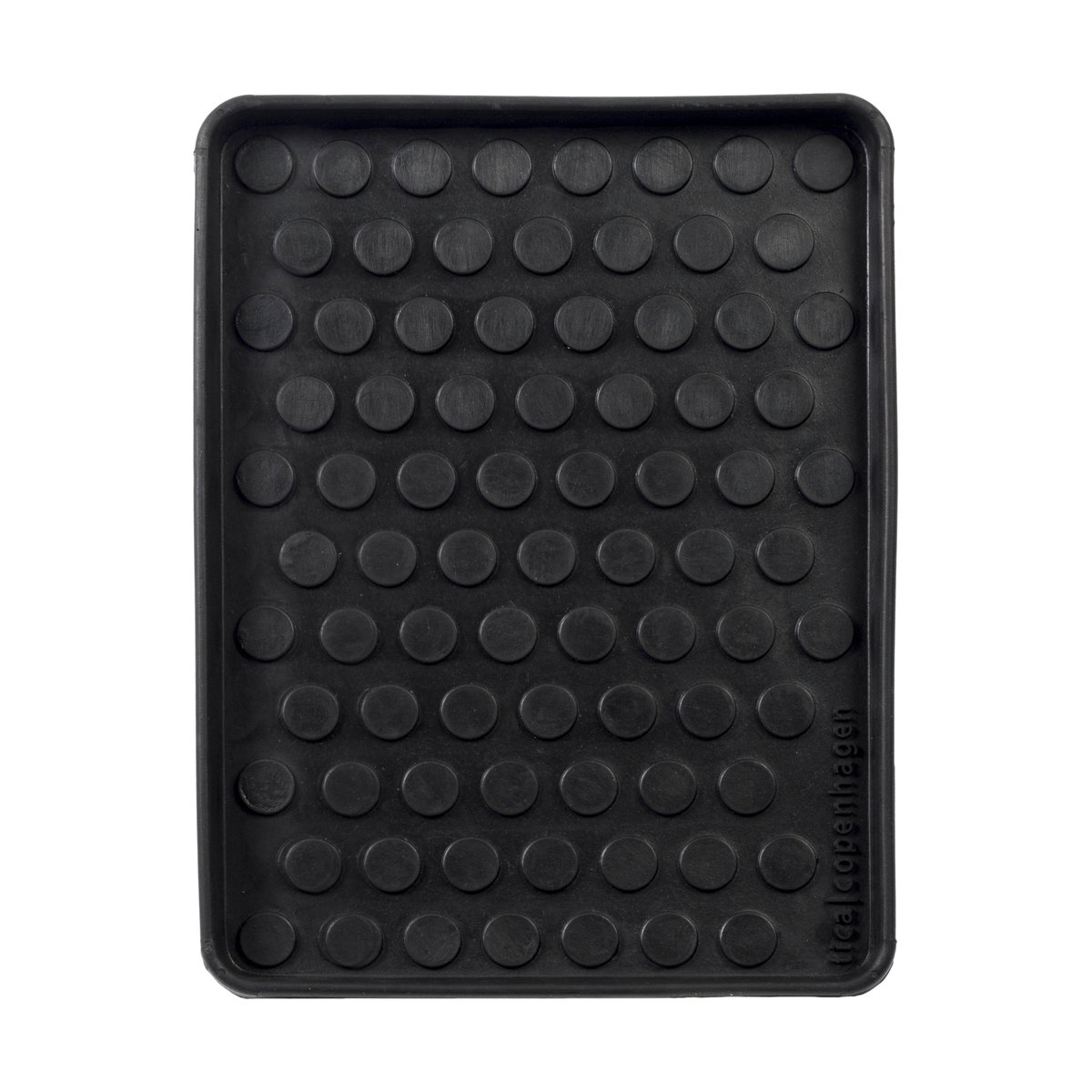 tica copenhagen Dot skobricka Small, 28x38 cm | Skandinavisk Design | Plastmattor | Svart