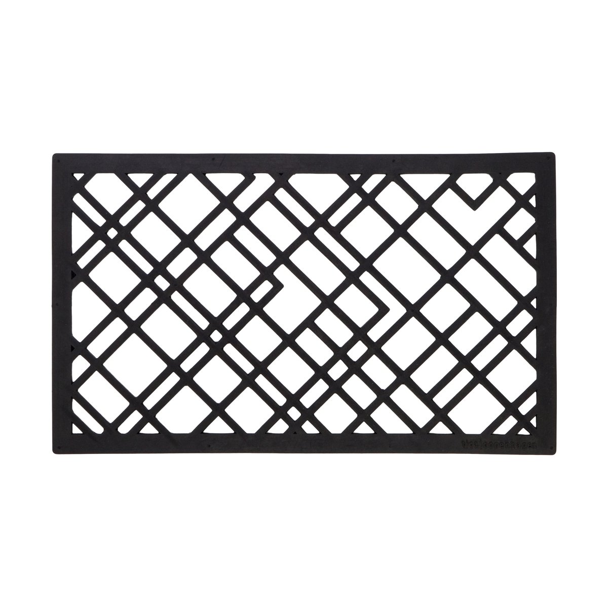 tica copenhagen Lines dörrmatta gummi 45x75 cm | Skandinavisk Design | Dörrmattor | Svart