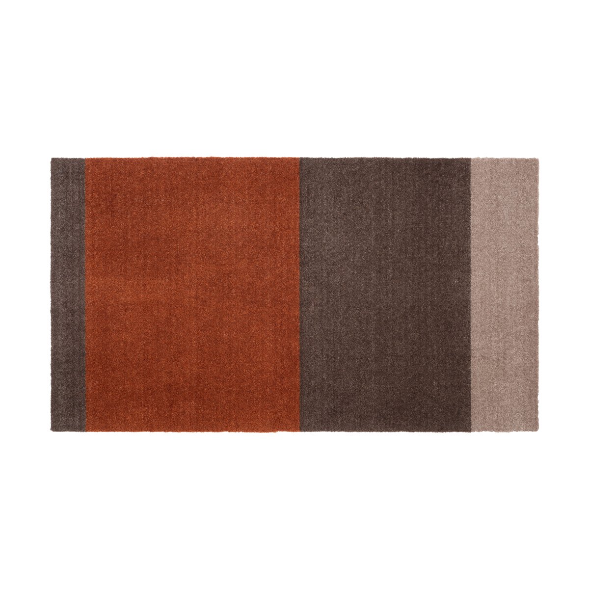tica copenhagen Stripes by tica, horisontell, gångmatta Brown-terrakotta 67x120 cm