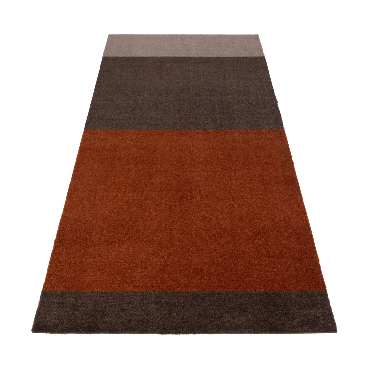 tica copenhagen Stripes by tica, horisontell, gångmatta Brown-terrakotta 90x200 cm