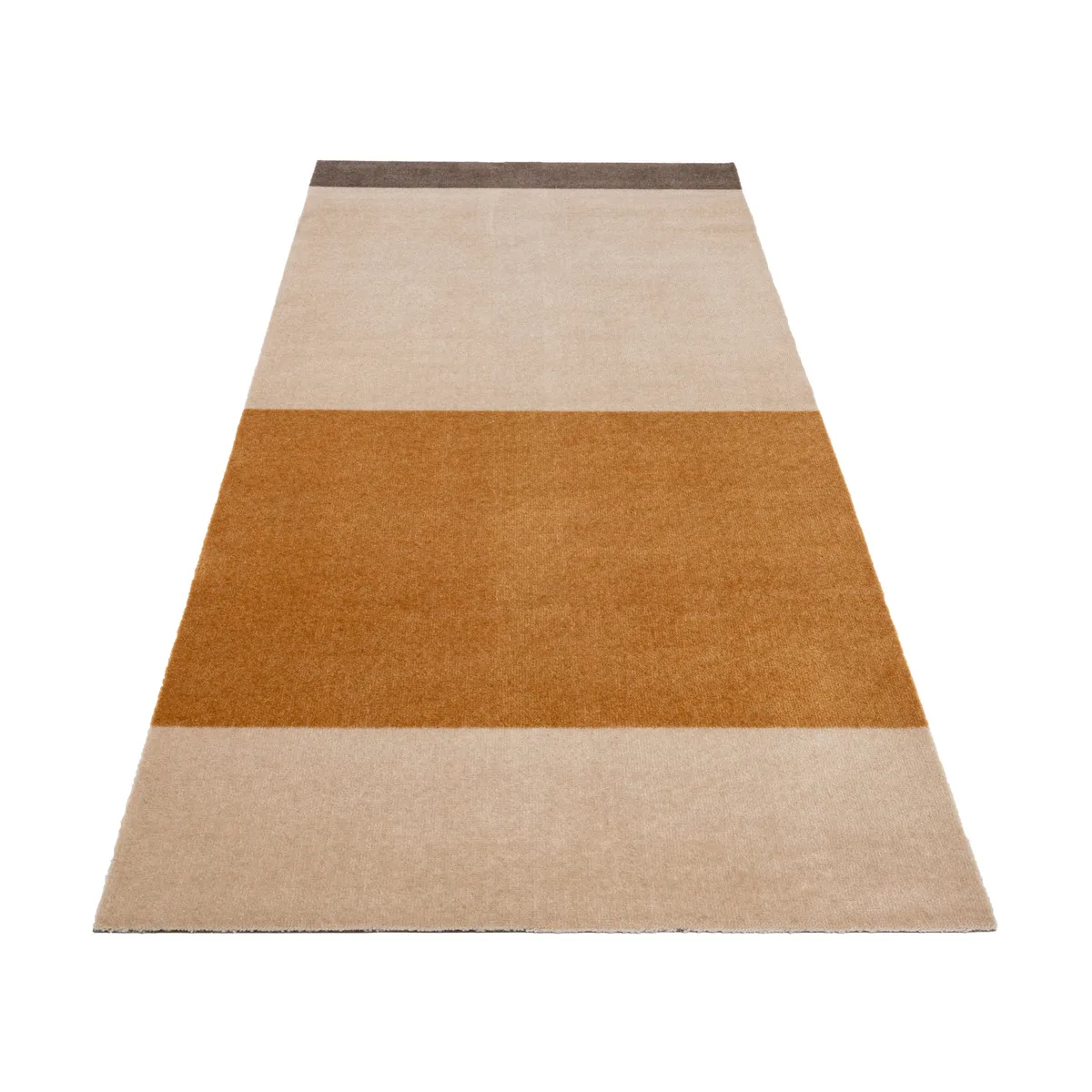 tica copenhagen Stripes by tica, horisontell, gångmatta Ivory-dijon-brown, 90x200 cm