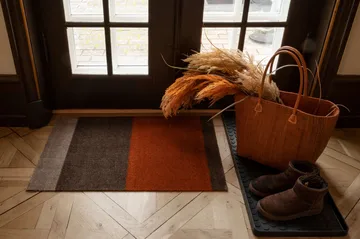 Stripes dörrmatta - Brown-terrakotta, 60x90 cm - tica copenhagen