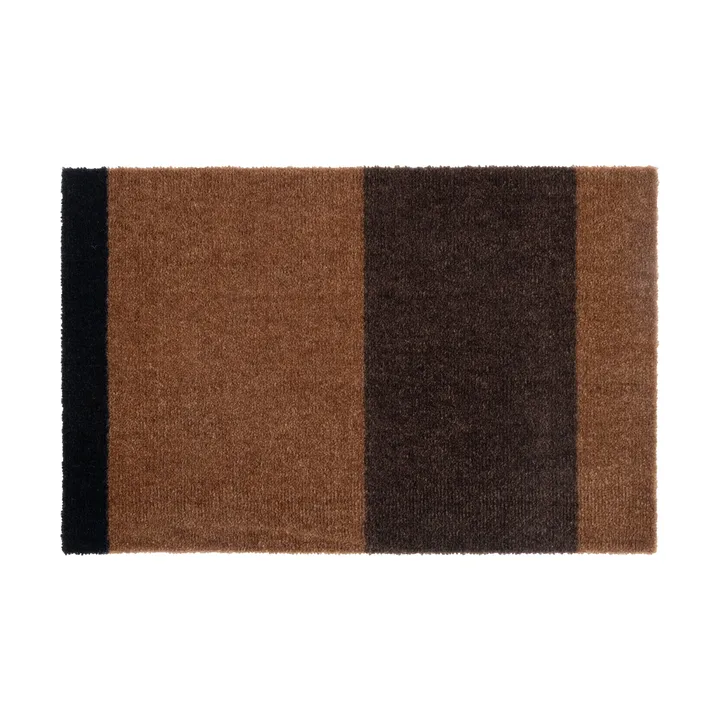 Stripes dörrmatta - Cognac-dark brown-black, 40x60 cm - tica copenhagen